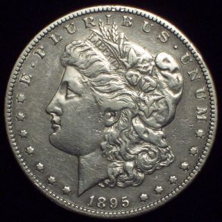 1895 S Morgan Dollar Silver Rare Key Date Authentic Xf Detailing Us Coin photo
