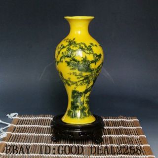 Chinese Hand - Painted Plum Porcelain Vase W Qing Dynasty Qianlong Mark photo