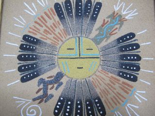 Vintage Native American Indian Navajo Veggie Sand Painting - Bert Tsosie Nr Yqz photo