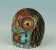 Lovely Small Chinese Old Cloisonne Hand Carved Owl Statue Decorative Arts Gift Other Antique Chinese Statues photo 1