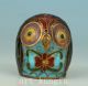 Lovely Small Chinese Old Cloisonne Hand Carved Owl Statue Decorative Arts Gift Other Antique Chinese Statues photo 3