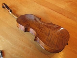 Stunning Heavy Flame Or Tiger Stripe Hopf Violin Full Size 4/4 photo