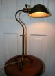 Vintage Antique Industrial Faries Brass Lamp Machine Age Light Hubbell Shade Lamps photo 1