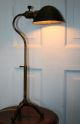 Vintage Antique Industrial Faries Brass Lamp Machine Age Light Hubbell Shade Lamps photo 7
