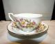 Clarence Bone China White/pink Floral Teacup And Saucer Made In England - Pretty Cups & Saucers photo 1