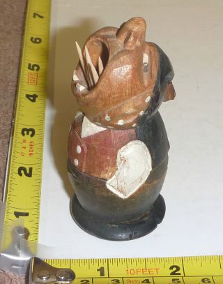 Antique German Hand - Carved Wood Figure By Anri - Toothpick Holder (?) - Estate photo