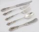Wallace Rose Point Sterling Silver Place Setting Spoon Forks Knife No Monogram G Flatware & Silverware photo 2
