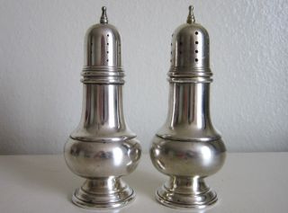 Vintage Sterling Silver Salt & Pepper Shakers A.  T.  Gunner & Co photo