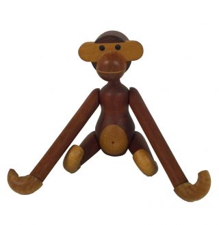 Authentic 1960s Teak Monkey By Kay Bojesen Stamped Danish Mid Century Modern photo
