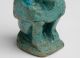 Ancient Egyptian Faience Amulet / C.  300 Bc / Thoth As Baboon Moon Disk Crown Egyptian photo 9