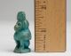 Ancient Egyptian Faience Amulet / C.  300 Bc / Thoth As Baboon Moon Disk Crown Egyptian photo 1