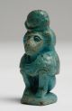 Ancient Egyptian Faience Amulet / C.  300 Bc / Thoth As Baboon Moon Disk Crown Egyptian photo 3