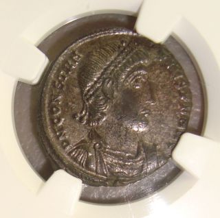 Ad 337 - 361 Constantius Ii Ancient Roman Billon Centenionalis Ngc Ms,  State photo