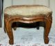 Vintage Wooden Rectangular Foot Stool With Floral Needle Point Designed Top 1900-1950 photo 1