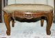 Vintage Wooden Rectangular Foot Stool With Floral Needle Point Designed Top 1900-1950 photo 2