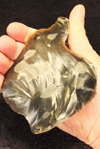 Rare Clactonian Hand Axe On A Primary Flake C400k,  Kent,  P627 photo
