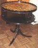 Vintage Wooden 2 - Shelf Scalloped Occasional Table With Brass Claw Feet - Rehabber Post-1950 photo 1