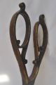 Antique Fancy Brass Coal Or Ember Tongs,  Cooking,  Fireplace Tool,  C 1850 Hearth Ware photo 4