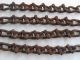 4 Rusty Twisted Link Steel Crossbar Chains & Hooks Farm Home Steampunk Antique Primitives photo 1