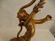 Antique Victorian Style Bronzed Figural Winged Putti Statue Old Torchiere Lamp Lamps photo 5