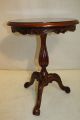 Italian Hand Made Rosewood Carved Round Side End Table 1900-1950 photo 2