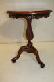 Italian Hand Made Rosewood Carved Round Side End Table 1900-1950 photo 3