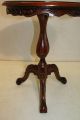 Italian Hand Made Rosewood Carved Round Side End Table 1900-1950 photo 4