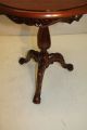 Italian Hand Made Rosewood Carved Round Side End Table 1900-1950 photo 5