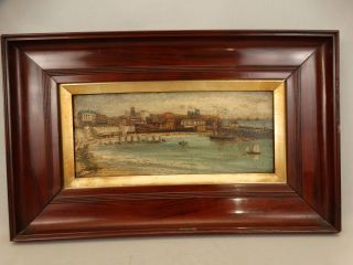 Antique 19thc J.  Lacelles Williamson Broadstairs Morning English Harbor Painting photo