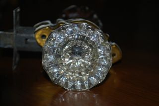 11 Pair 22 Knobs Vintage 1950 ' S Antique 12 Point Glass Doorknobs Door Knobs photo