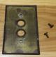 Vintage Brass Ge Single Push Button Light Switch Plate Cover W/ Screws Switch Plates & Outlet Covers photo 1