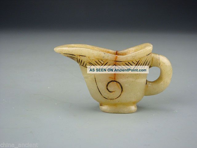 Fine Wonderful Ingenious Chinese Old Xiu Jade Hand Carved Cup Other Antiquities photo