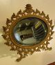 Ornate Antique Vintage Vanity Dresser Cherub Angel Mirror Oval Bevel Glass Easel 1800-1899 photo 1