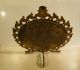 Ornate Antique Vintage Vanity Dresser Cherub Angel Mirror Oval Bevel Glass Easel 1800-1899 photo 6