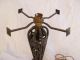 French Art Deco Wrought Iron Table Lamp Foot,  1930 Years. Art Deco photo 1