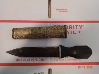 Tibet Tibetan Dagger With Scabbard Bhutan Asian Sword Knife Asia photo