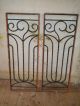 Vintage French Wrought Iron Door Grills Art Deco Pair 1930s 91 X 33 Cms Doors photo 1