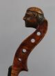 Antique Figured Maple 4/4 Violin W/ Carved Figural Peg Box,  Nr String photo 9