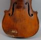 Antique Figured Maple 4/4 Violin W/ Carved Figural Peg Box,  Nr String photo 10