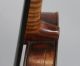Antique Figured Maple 4/4 Violin W/ Carved Figural Peg Box,  Nr String photo 11