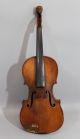 Antique Figured Maple 4/4 Violin W/ Carved Figural Peg Box,  Nr String photo 2