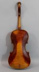 Antique Figured Maple 4/4 Violin W/ Carved Figural Peg Box,  Nr String photo 4