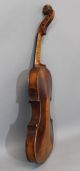 Antique Figured Maple 4/4 Violin W/ Carved Figural Peg Box,  Nr String photo 5