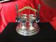 Art Deco Chrome And Green Bakelite Steeped Egg Cup Stand & 4 Egg Cups & Spoons Art Deco photo 7