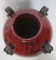 Antique Art Deco Early 1900 ' S Red Oxblood Flambe Ceramic Vase/lamp Drilled Yqz Vases photo 2