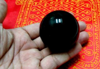 153 G Black Huge Naga Eye Gem 100 Real High Power Thai Buddha Amulet photo