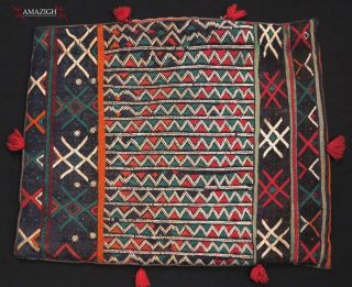 Old Fine Berber Pillow – Zemmour Tribe – Middle Atlas,  Morocco photo