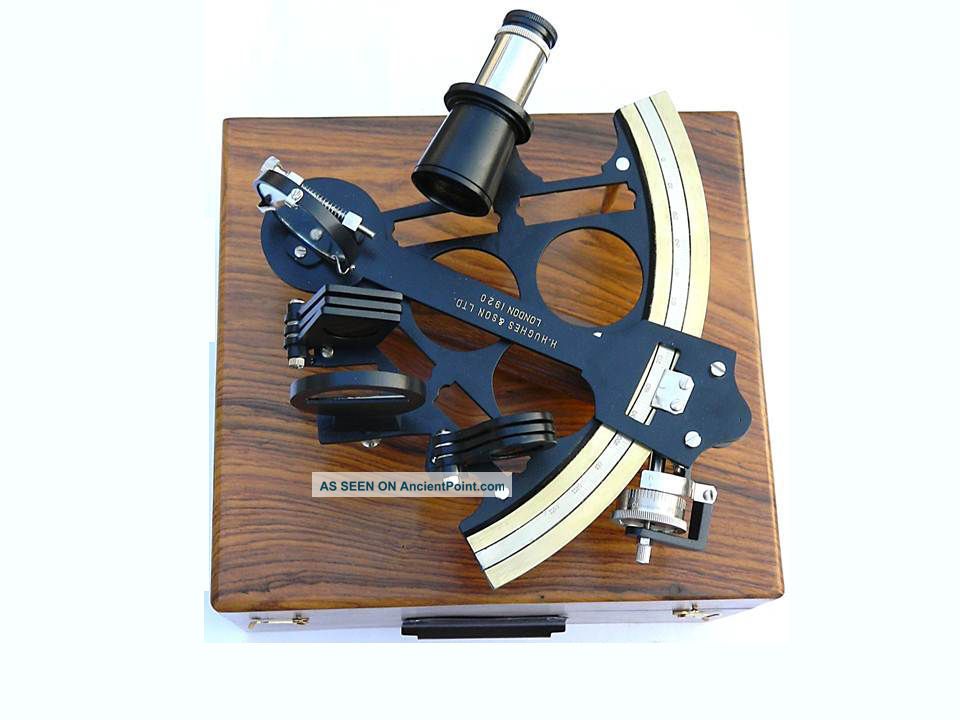 Bass Micrometer Drum Readout Black Finish Sextant With Hard Wood Box Sextants photo