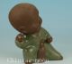Chinese Old Jingdezhen Porcelain Hand Painting Little Monk Statue Collectables Buddha photo 1