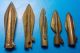 5 Ancient Bronze Arrowheads Big 43 - 33 Mm. Roman photo 4